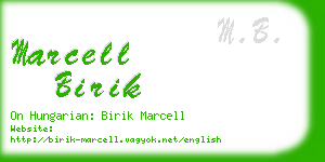 marcell birik business card